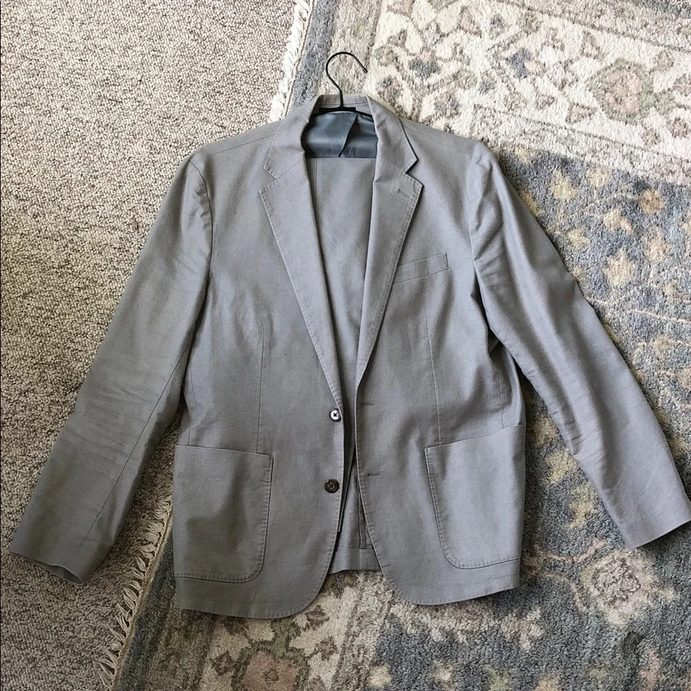J. Crew Light Gray Men's Blazer Sport Coat and Trousers